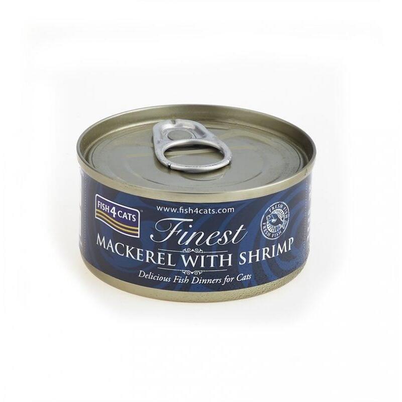 Comida Húmeda Para Gatos Fish4cats Mackerel With Shrimp  70g