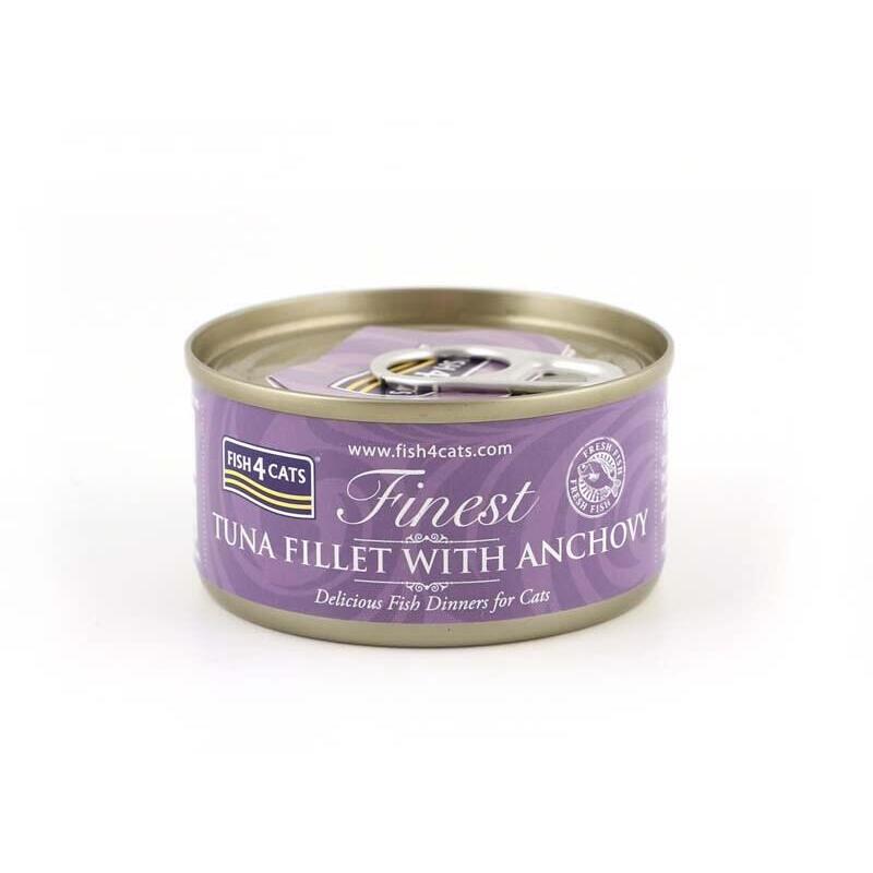 Comida Húmeda Para Gatos Fish4cats Tuna Fillet With Anchovy 70g
