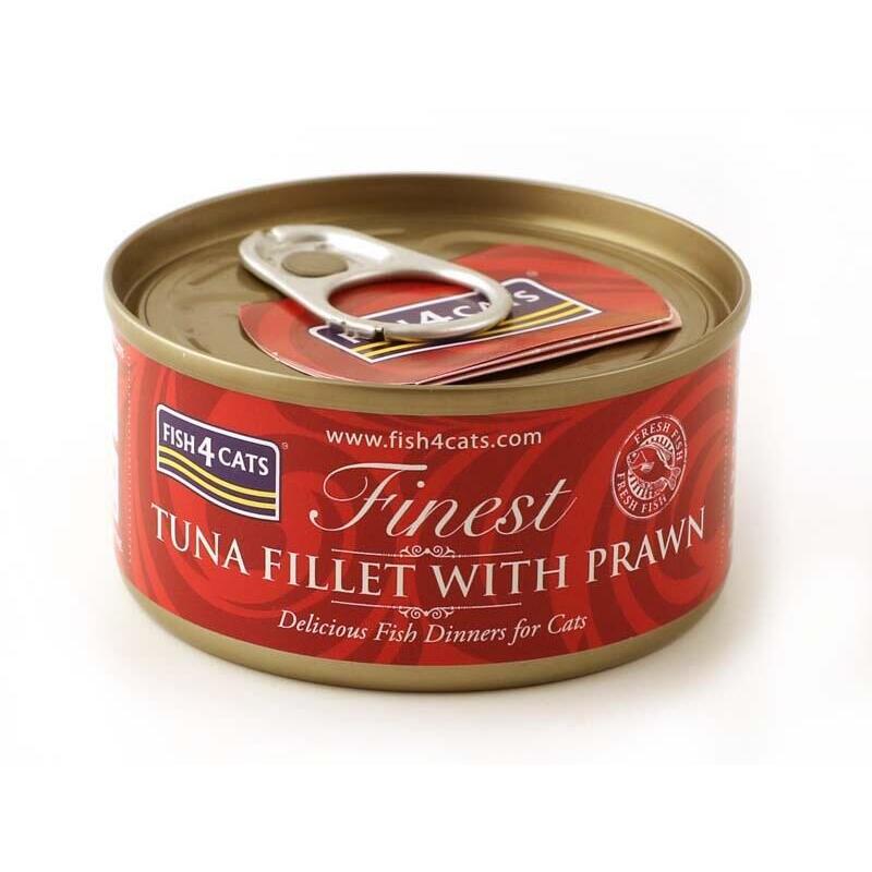 Comida Húmeda Para Gatos Fish4cats Tuna Fillet With Prawn  70g