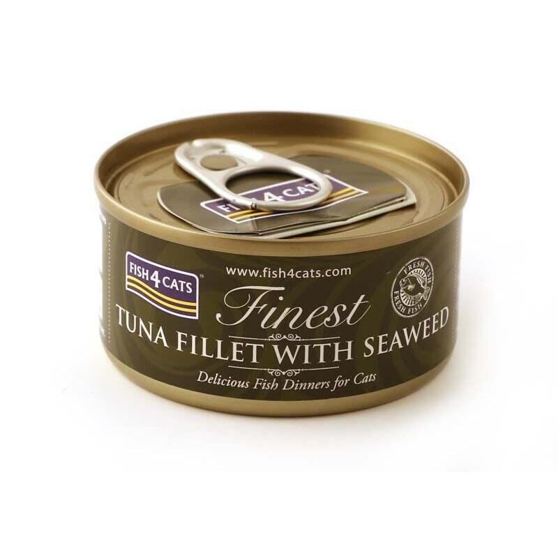 Comida Húmeda Para Gatos Fish4cats Tuna Fillet With Seaweed 70g