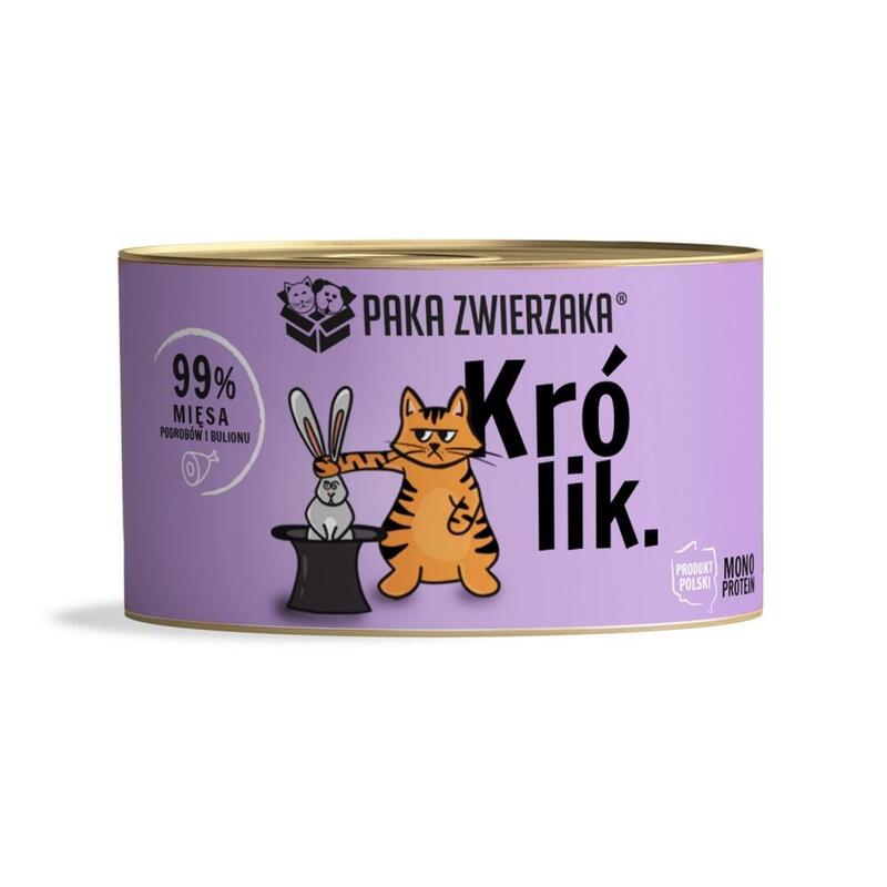 Comida Húmeda Para Gatos Paka Zwierzaka Rabbit  200g