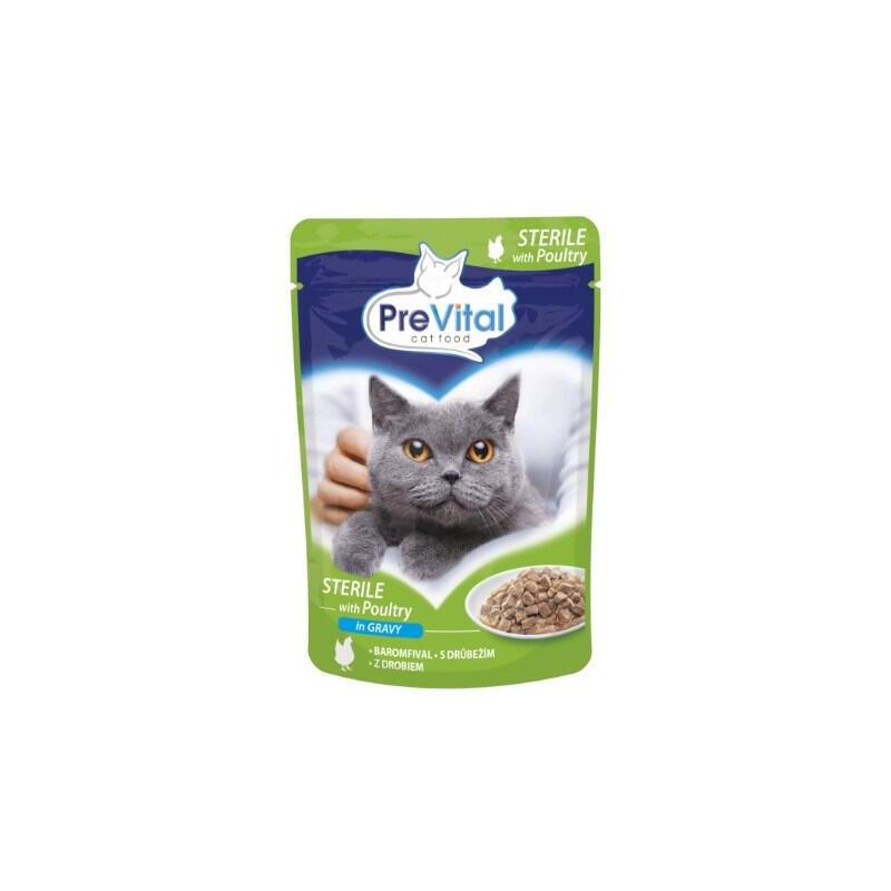 Comida Húmeda Para Gatos Prevital Cat Food Sterile Ave En Salsa  Sobre De 100 G