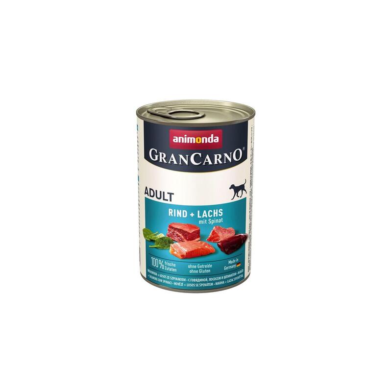 Comida Húmeda Para Perros Animonda Grancarno Adult Con Salmón Y Espinacas  400 G