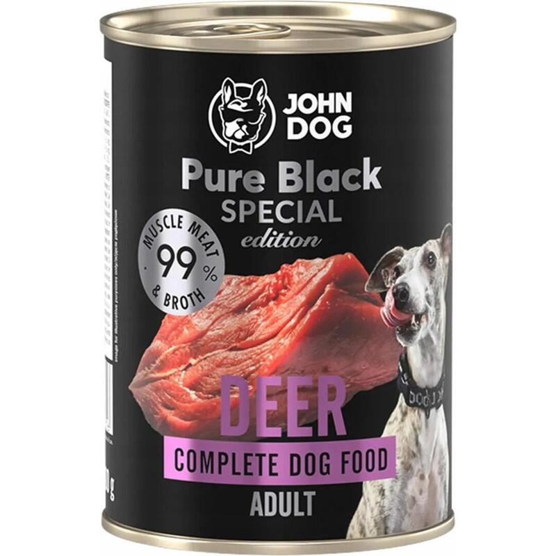 Comida Húmeda Para Perros  John Dog Pure Black Ciervo  800g