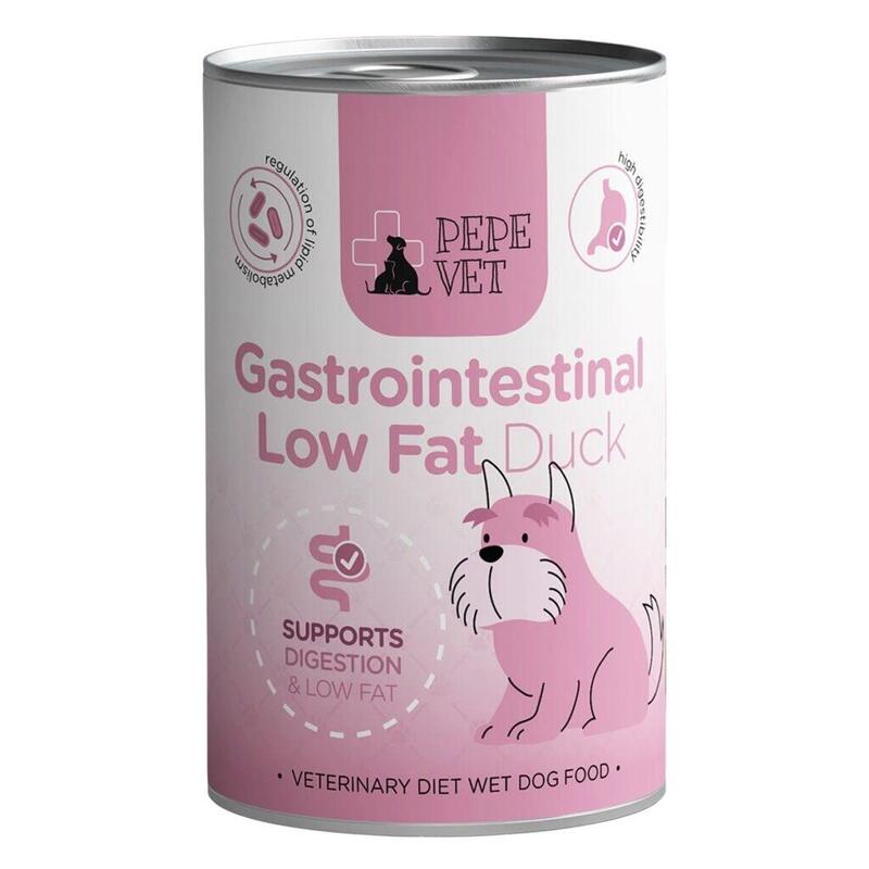 Comida Húmeda Para Perros Paka Zwierzaka Pepe Vet Gastrointestinal Low Fat Duck  400g