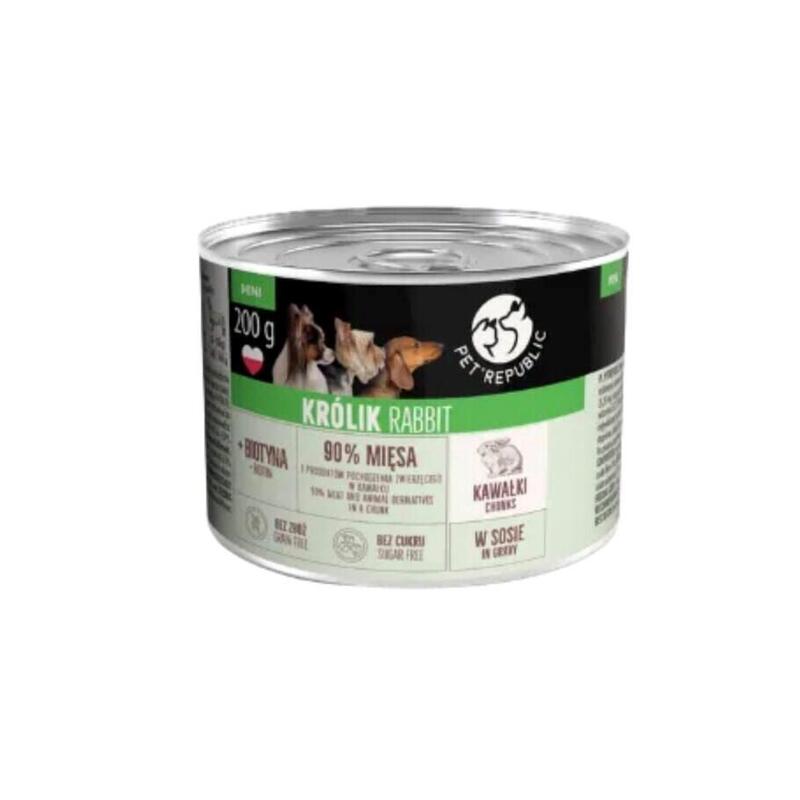 Comida Húmeda Para Perros Petrepublic Trozos Con Conejo En Salsa Box  10x200g