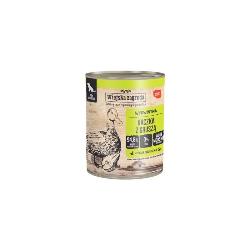 Comida Húmeda Para Perros Wiejska Zagroda Pato Con Pera  800g
