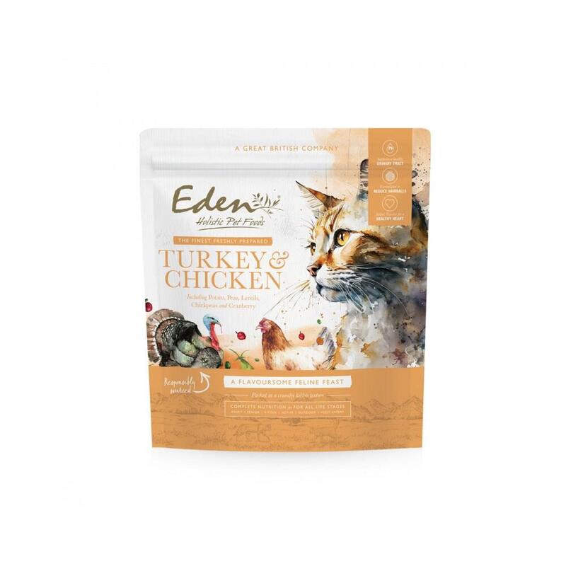 Comida Seca Para Gatos Eden Pavo Y Pollo  1,5 Kg