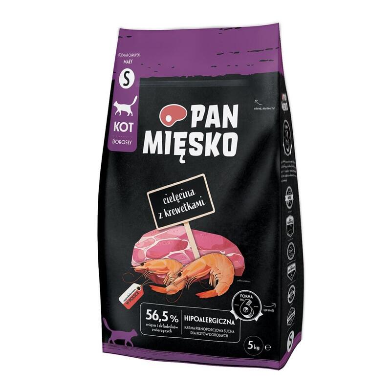 Comida Seca Para Gatos Pan Miesko Ternera Con Gambas Small  5 Kg