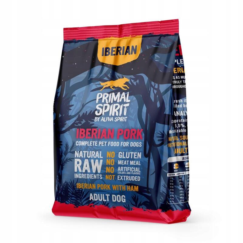 Comida Semihúmeda Para Perros Primal Spirit Iberian 70% Jamón De Cerdo  1 Kg