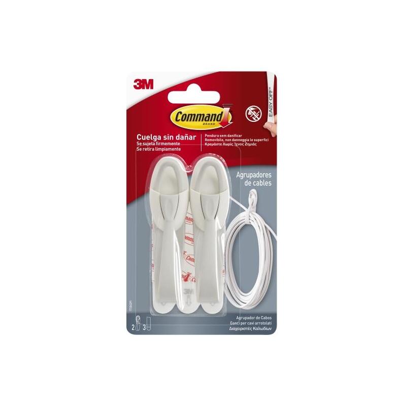 Command Organizador De Cables - Fijacion En Superficie - Blanco