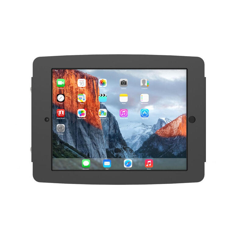 Compulocks Ipad Pro 12.9" (3 6th Gen) Space Enclosure Tilting Stand 4" Kit De Montaje (Caja Base Con Poste) Para Pc Tablet Bloqueable Aluminio De Alta Calidad Negro Tamaño De Pantalla: 12.9" Para Apple Ipad Pro De 12 9" (3ª Generación 4ª