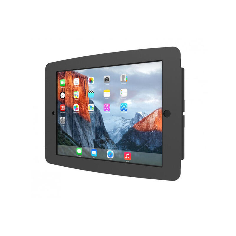 Compulocks Ipad Pro 12.9" (3 6th Gen) Space Enclosure Tilting Stand 4" Kit De Montaje (Caja Base Con Poste) Para Pc Tablet Bloqueable Aluminio De Alta Calidad Negro Tamaño De Pantalla: 12.9" Para Apple Ipad Pro De 12 9" (3ª Generación 4ª