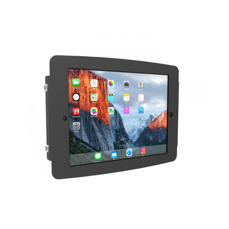 Compulocks Ipad Pro 12.9" (3 6th Gen) Space Enclosure Tilting Stand 4" Kit De Montaje (Caja Base Con Poste) Para Pc Tablet Bloqueable Aluminio De Alta Calidad Negro Tamaño De Pantalla: 12.9" Para Apple Ipad Pro De 12 9" (3ª Generación 4ª