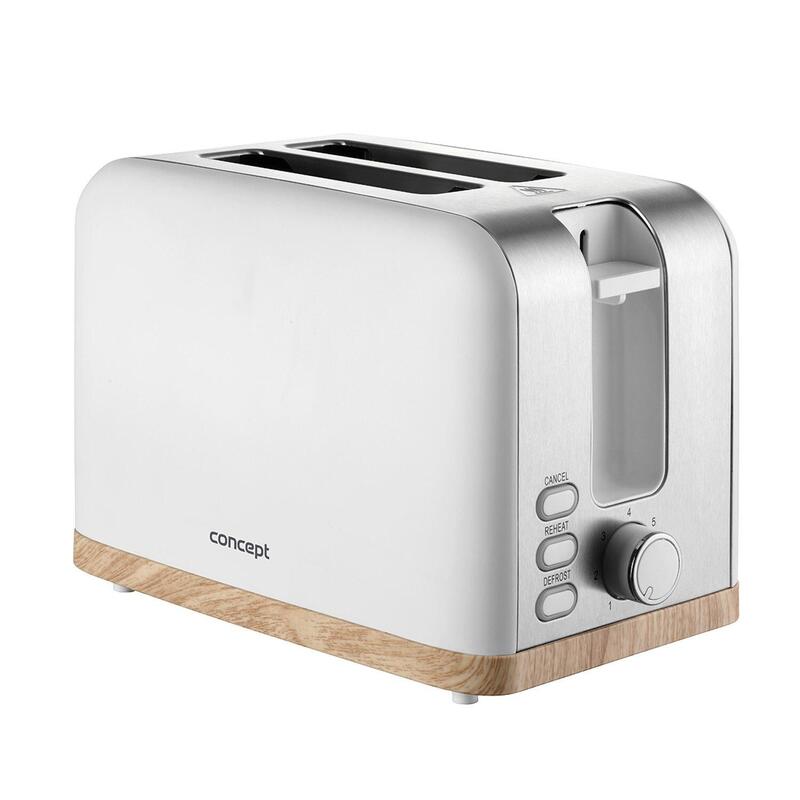 Concept Tostadora Eléctrica, 930w, 7 Grados De Tostado, Color Blanco, Te2015