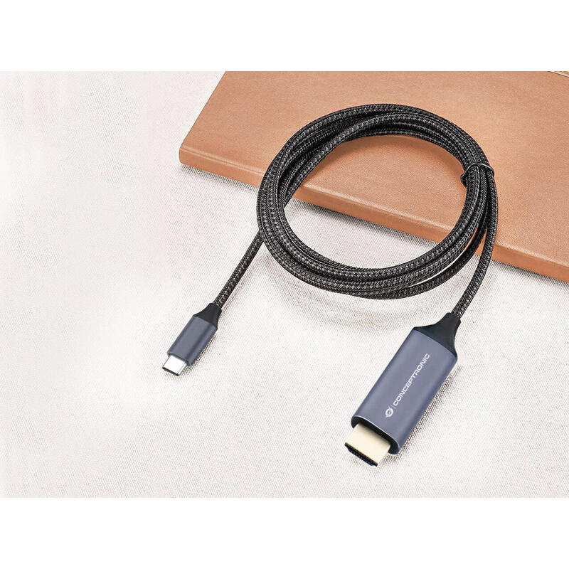 Conceptronic Cable Usb-C 3.0 -> Hdmi 4k60hz 2.00m Gr