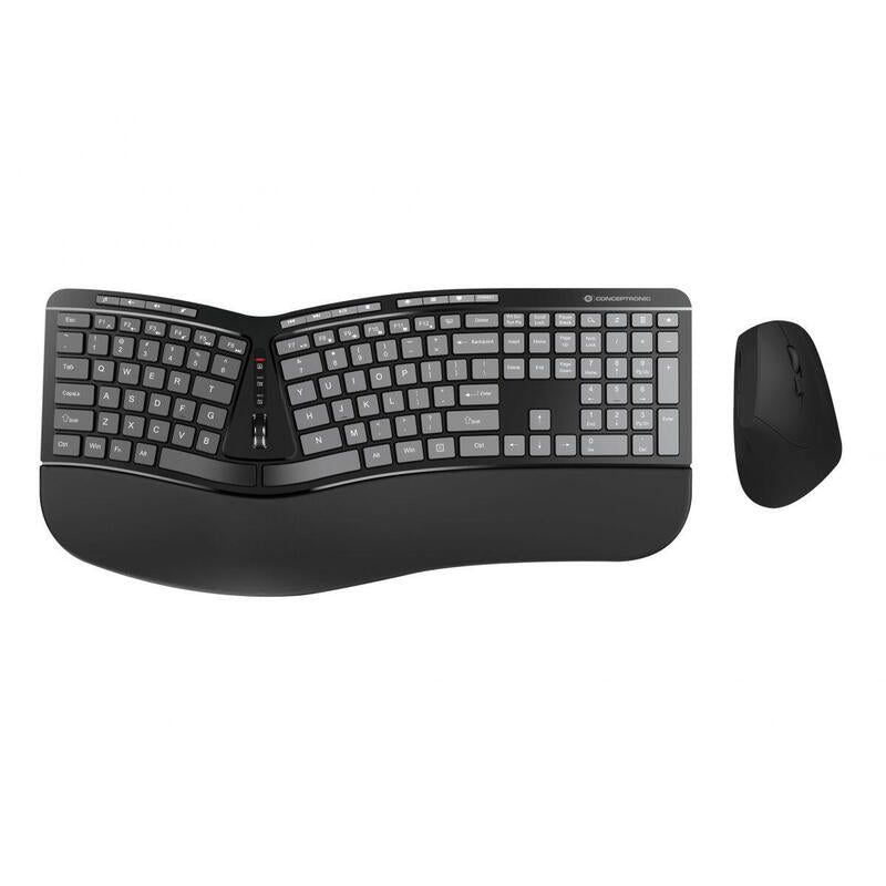 Conceptronic Orazio02us Teclado Ratón Incluido Oficina Rf Inalámbrico Qwerty Inglés De Ee. Uu. Negro