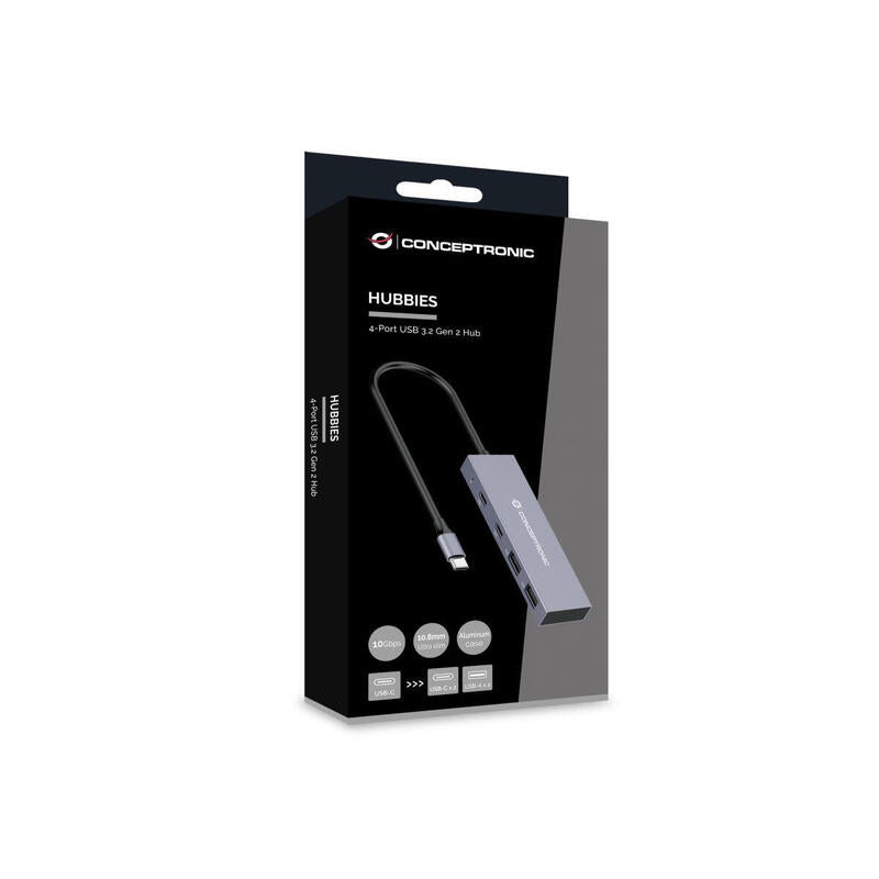 Conceptronic Usb-Hub 4-Port 3.2 C->2x3.1+2x3.0 Gris