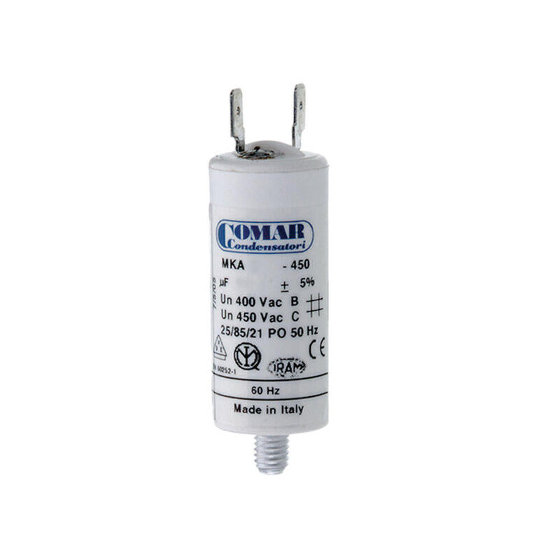 Condensador Mka 70mf 5% 450v Ø5x12cm Con Espiga M8 Y Faston Doble Konek