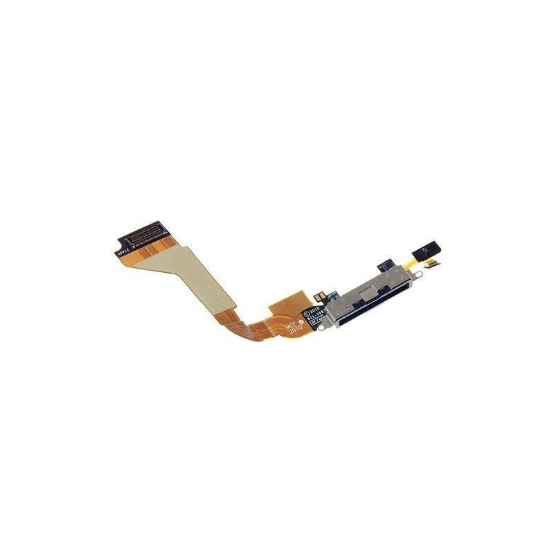 Conector Carga Con Cable Flexible Para Iphone 4 Negro