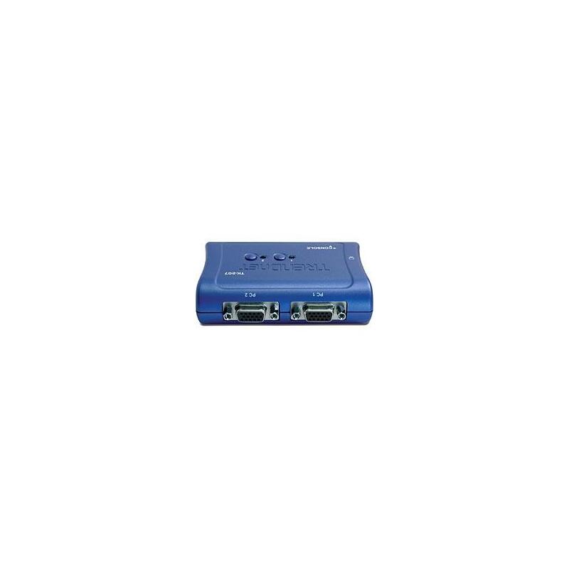Conmutador Kvm Trendnet Tk-207k 2pc Con 1 Sólo Teclado Y Ratón