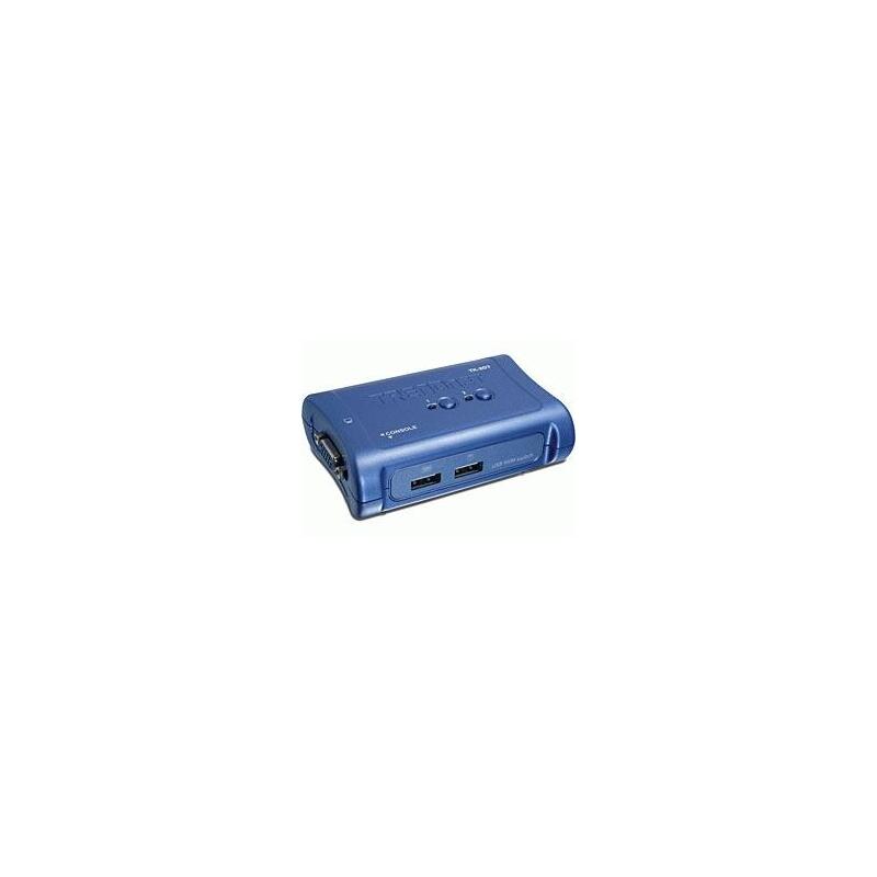 Conmutador Kvm Trendnet Tk-207k 2pc Con 1 Sólo Teclado Y Ratón