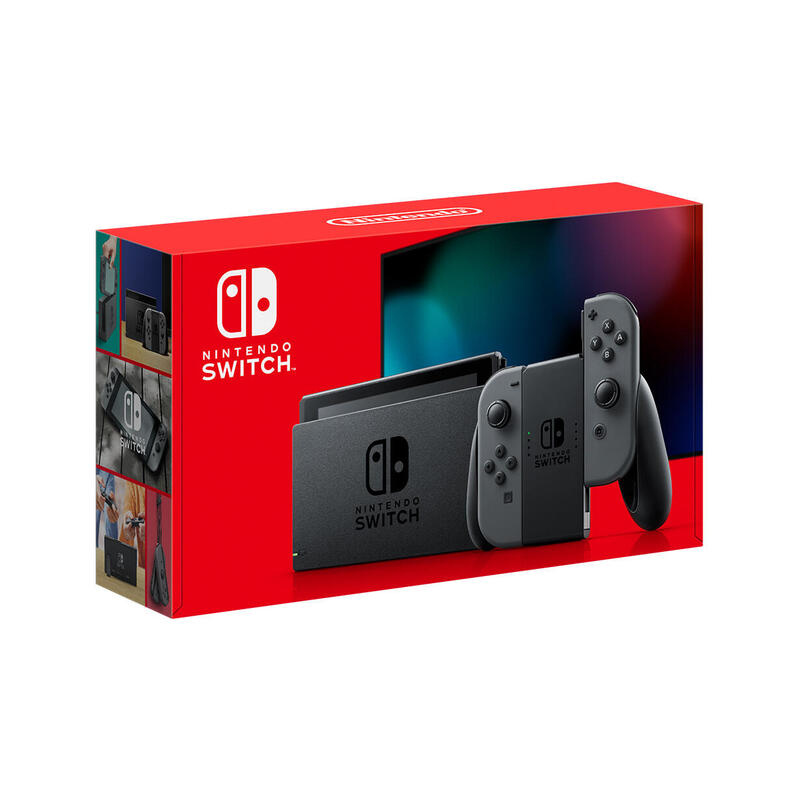 Consola Nintendo Switch Grey V1.1 Consola + Base + 2 Mandos Joy-Con + 2 Correas Para Mandos + Soporte + Cable Hdmi + Adaptador Corriente