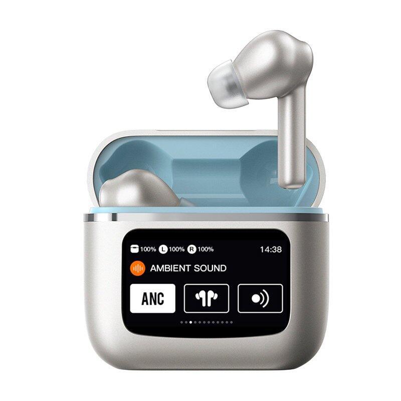 Cool Auriculares Stereo Bluetooth Earbuds Lcd Touch Gris