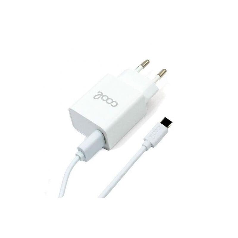 Cool Cargador De Red Universal Usb Tipo-C 3a Con Carga Rápida Blanco