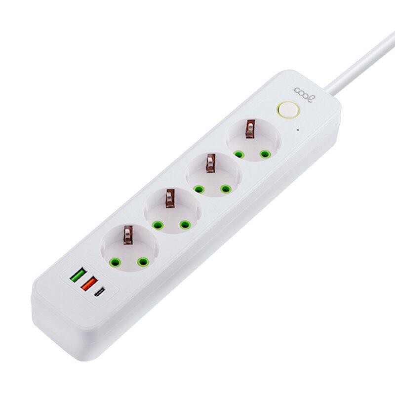 Cool Cargador Universal Multipuerto (Regleta 7 Puertos) Blanco