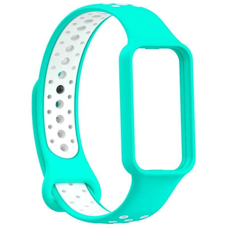 Correa Amazfit Band 7 Dual Color Turquesa+Blanco