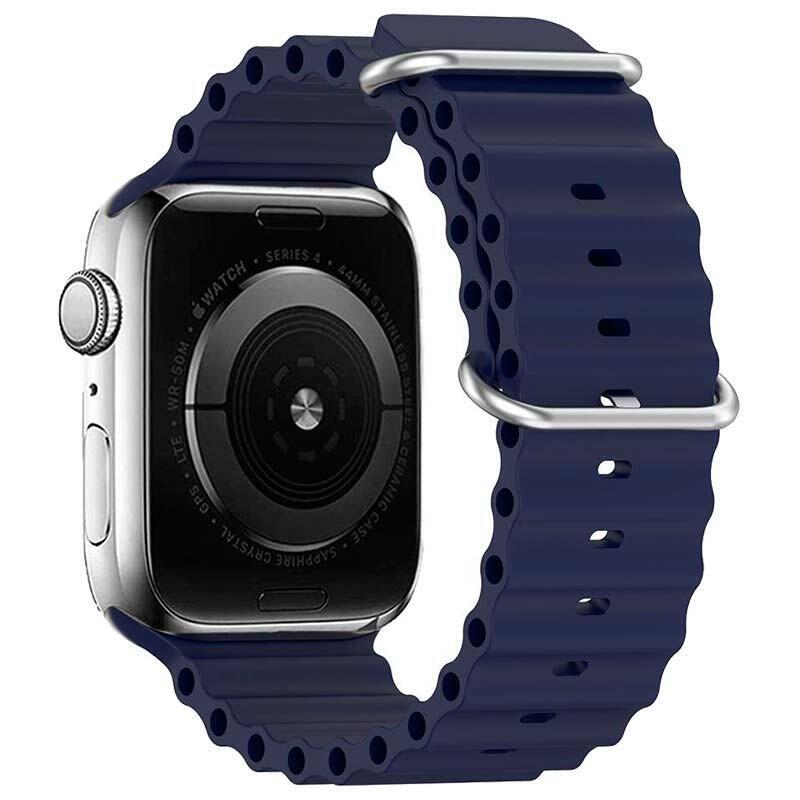 Correa Apple Watch 42/44/45/49mm Wave Azul Oscuro