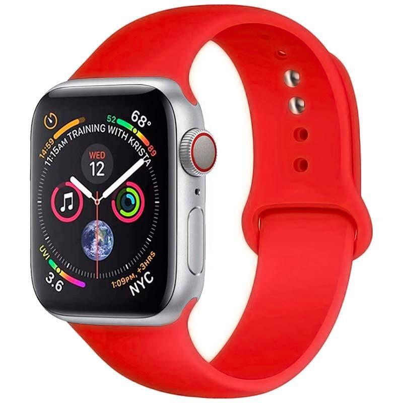 Correa De Silicona Apple Watch 42/44/45/49mm (Rojo)