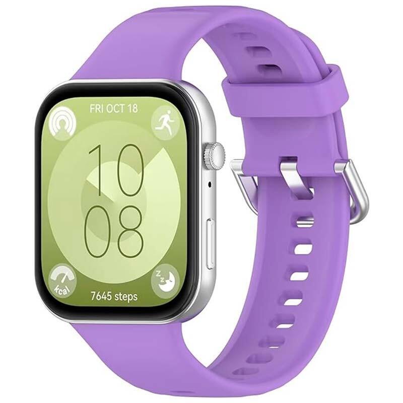 Correa De Silicona Huawei Watch Fit 3 Morado