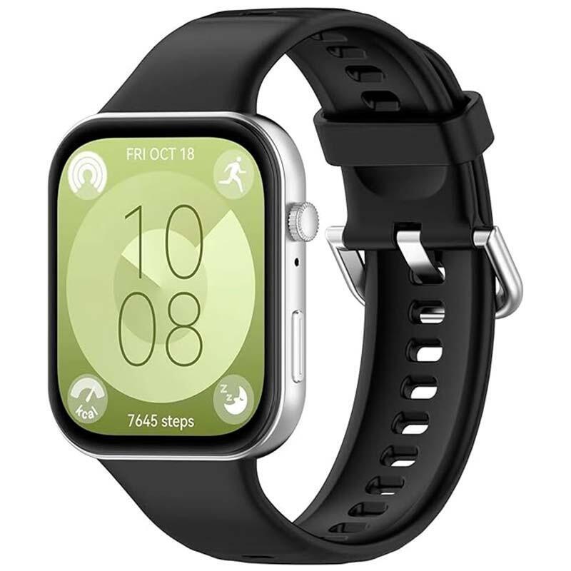 Correa De Silicona Huawei Watch Fit 3 Negro