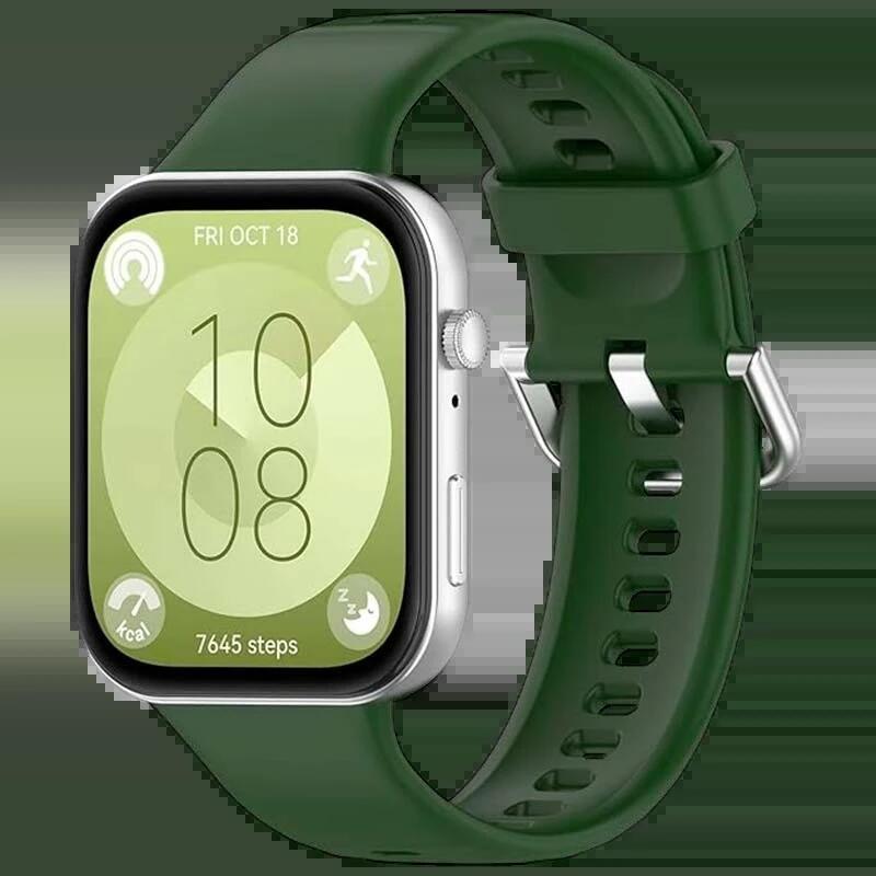 Correa De Silicona Huawei Watch Fit 5 / 5 Pro Verde Oscuro