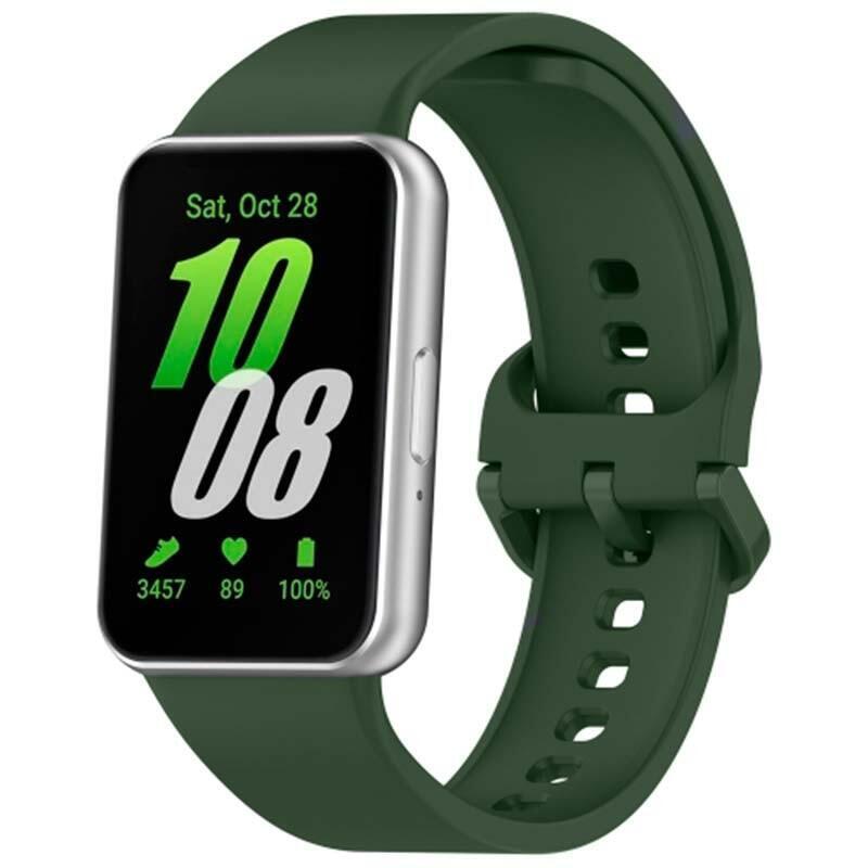 Correa De Silicona Samsung Galaxy Fit 3 Verde Oscuro