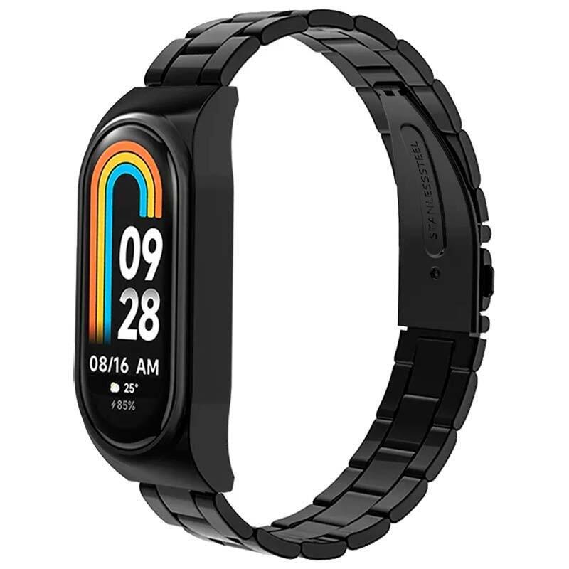 Correa Metal Eslabones Xiaomi Mi Smart Band 8 Negro