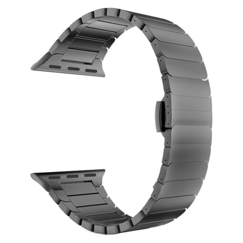 Correa Metálica Eslabones Apple Watch 42/44/45/49mm (Negro)