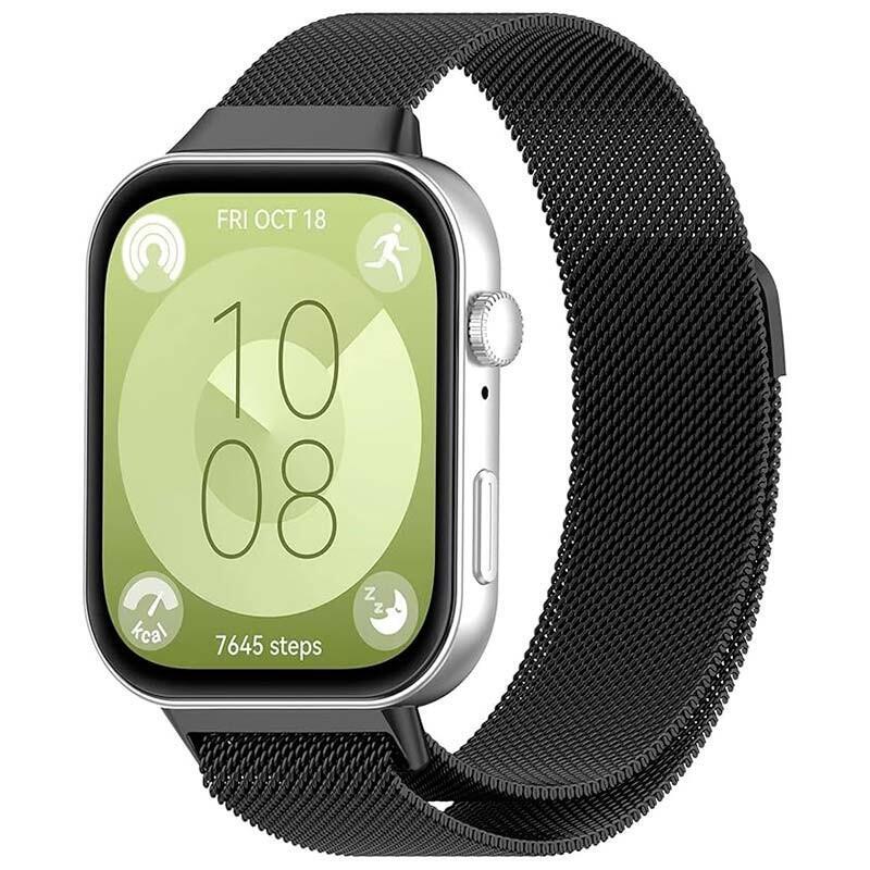 Correa Milanesa Magnética Huawei Watch Fit 3 Negro