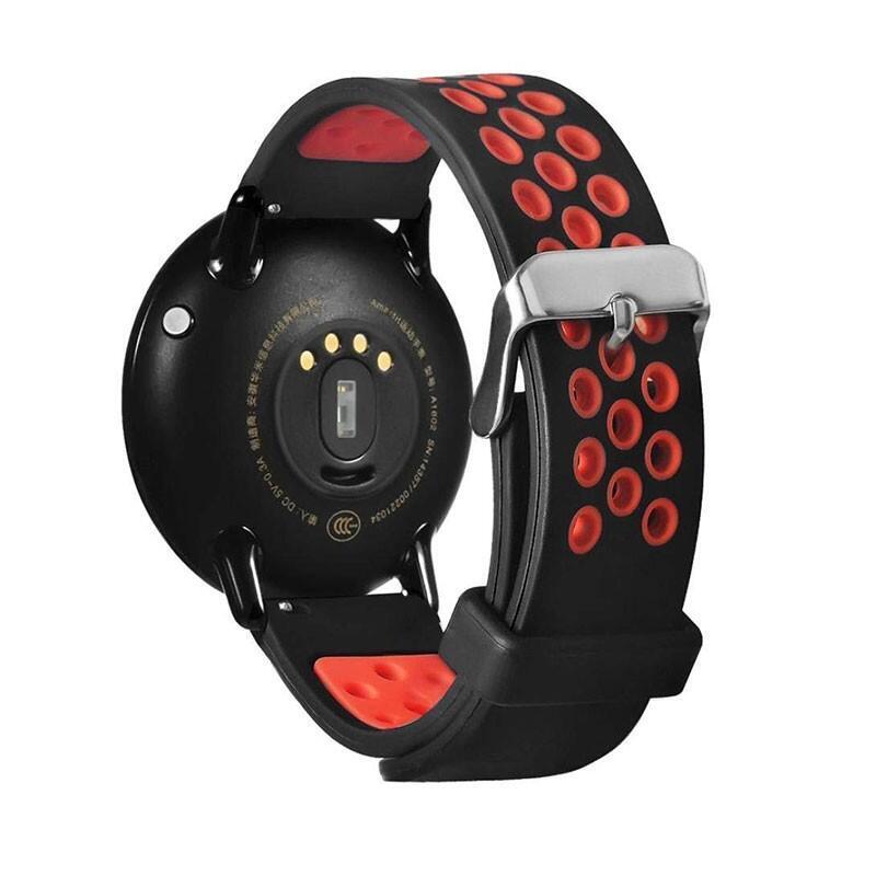 Correa Universal Hebilla 22mm Para Smartwatch Xiaomi/Amazfit/Samsung/Huawei/Realme/Ticwatch (Rojo)