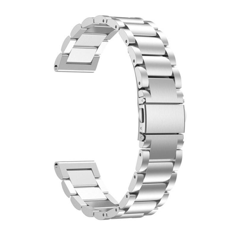 Correa Universal Metal Eslabones 22mm Para Smartwatch Xiaomi/Amazfit/Samsung/Huawei/Realme/Ticwatch (Plata)