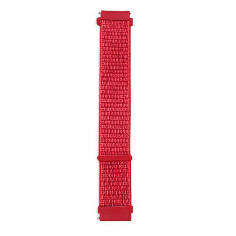 Correa Universal Nailon 22mm Para Smartwatch Xiaomi/Amazfit/Samsung/Huawei/Realme/Ticwatch (Rojo)