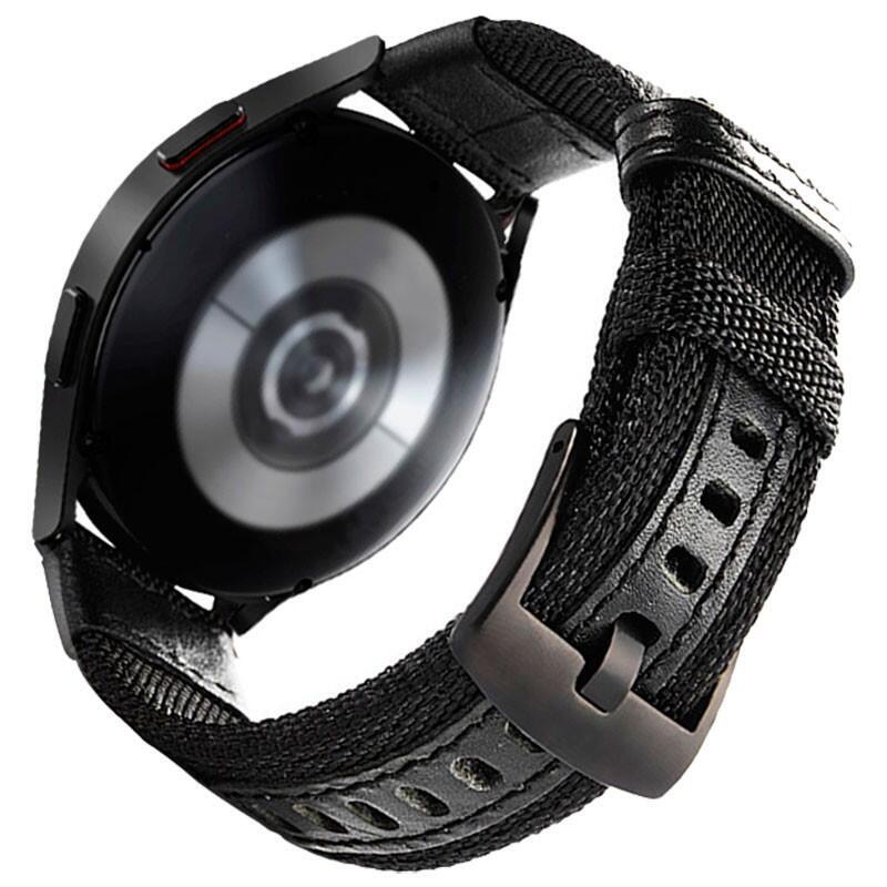 Correa Universal Nailon Ajustable 22mm Negra Para Smartwatch Xiaomi/Amazfit/Samsung/Huawei/Realme/Ticwatch