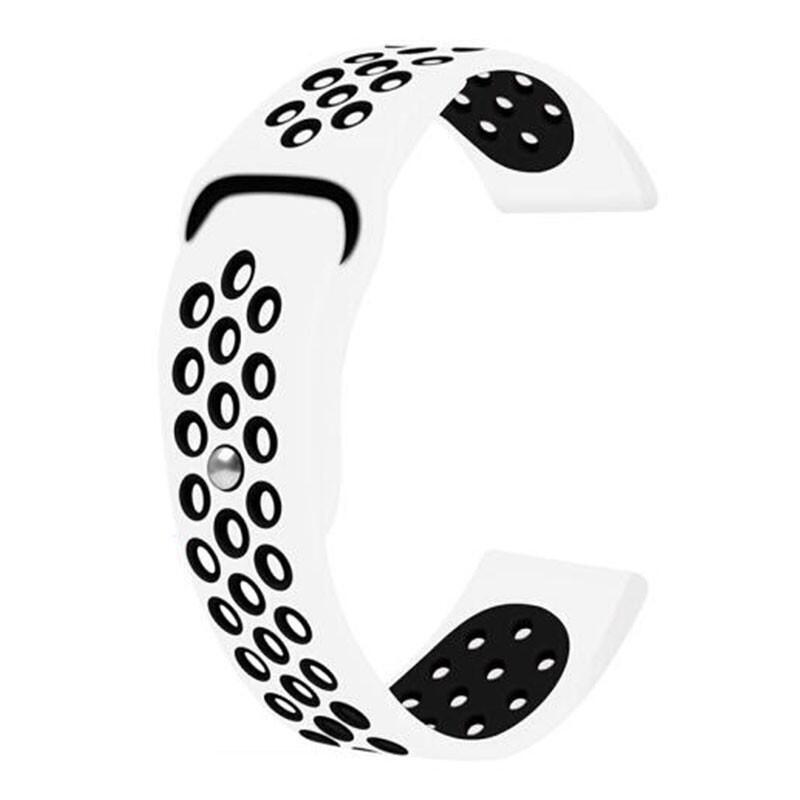 Correa Universal Sport Silicona 20mm Para Smartwatch Xiaomi/Amazfit/Samsung/Huawei/Realme/Ticwatch (Rojo)