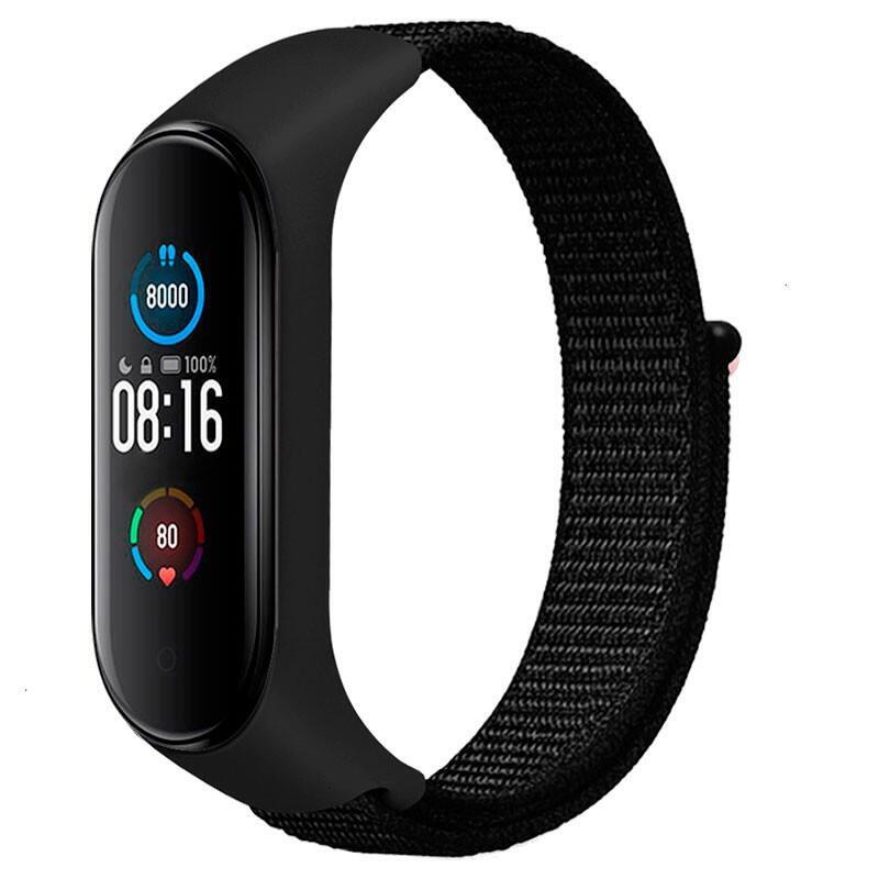 Correa Xiaomi Mi Smart Band 6 / Mi Band 5 / Amazfit Band 5 Nailon (Negro)