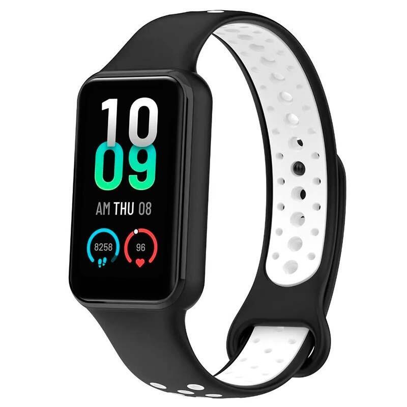 Correa Xiaomi Mi Smart Band 8 Active / Redmi Smart Band 2 Dual Color Negro+Blanco