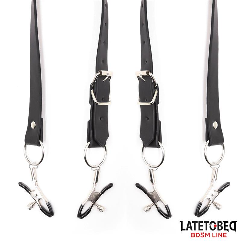 Correas De Bondage Para Piernas Con Pinzas Para Clítoris