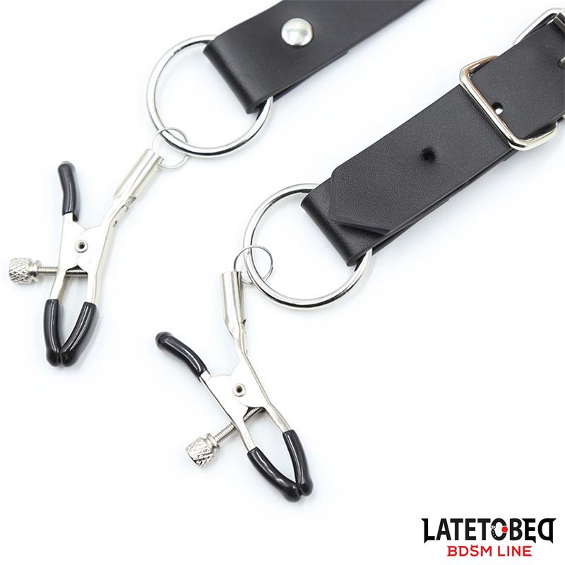 Correas De Bondage Para Piernas Con Pinzas Para Clítoris