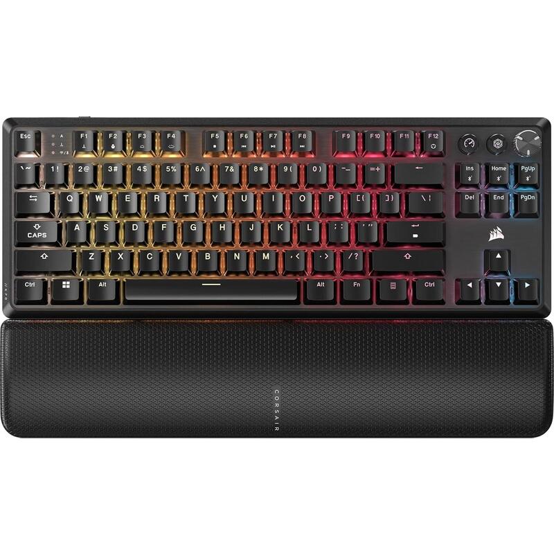 Corsair K70 Core Tkl Tenkeyless Mechanical Gaming Keyboard, Mlx Rojo Switch, Na Layout, Wireless, Black